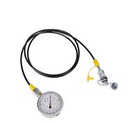 Aolidsive Kit de Prueba de Presión Hidráulica para Excavadora, Hecho para la Construcción, Incluye 3 Manómetros 25 40 60 MPa con Mangueras y Acoplamientos para Equipos Pesados