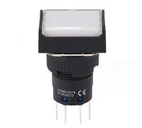 Aolidsive Kit Interruptor de Botón Pulsador Luz Piloto AC DC 24V 5A 25