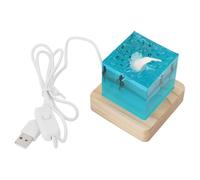 Aolidsive Luz Nocturna de Ballena Blanca Hecha a Mano, Lámpara de Mar Profundo con Tema Oceánico con Gradiente RGB Alimentada por USB, para Mesita de Noche, Decoración del Hogar