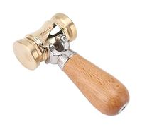 Aolidsive Mazo de Cincel para Carpintería, Martillo de Carpintero de Madera de Haya con Cabeza Reemplazable de Latón Macizo, 872g para Pisos, Tallado de Madera, Manualidades y Uso de Carpintero