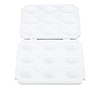 Aolidsive Molde para Hacer Albóndigas, 9 Rejillas, Herramienta de Prensa, Molde Manual para Hacer Albóndigas, Accesorios de Cocina, para con Plástico ABS para (blanco puro)