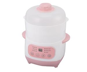 Aolidsive Olla Eléctrica con Cesta de, Olla Interior de Cerámica de 200 W y 1 Litro para Familias Pequeñas, Ideal para Cocinar Sopas, Gachas y Comidas Saludables en Cocinas Compactas (Enchufe de la