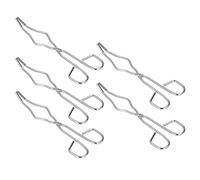 Aolidsive Pinzas de Crisol de 5 Piezas, Alicates de Abrazadera de Acero Inoxidable con Mandíbulas Antideslizantes para Fundición de Metales, Ideales para Fusión de Oro y Uso en Laboratorio