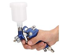 Aolidsive Pistola Pulverizadora de Aerógrafo por Gravedad HVLP, Aerógrafo con Boquilla de Acero Inoxidable de 0,8 Mm y 1,0 Mm con 3 Perillas de Control, Taza de 125 Ml para Pintura de (Aleación de