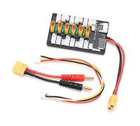 Aolidsive Placa de Carga Paralela Batería ABS Adaptador de Carga Paralela para Paquetes LiPo 1S 2S 3S con Cable de Silicona Conector JST Compatible con XT30 JST PH 2.0 para Usuarios de RC