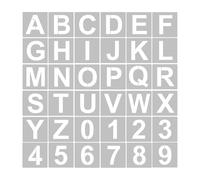 Aolidsive Plantillas de Letras de 62 Piezas, Plantillas de PET Reutilizables, Perfectas para Decoración del Hogar, Manualidades en Madera y Tela (36 Uds. Y 5 pulgadas)