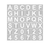 Aolidsive Plantillas de Letras de 62 Piezas, Plantillas de PET Reutilizables, Perfectas para Decoración del Hogar, Manualidades en Madera y Tela (36 piezas y 4 pulgadas)