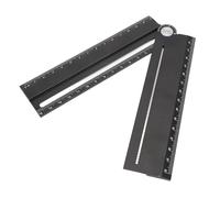 Aolidsive Regla Múltiple de Aluminio, Herramienta de Medición de ángulos de Aleación de Aluminio Robusta con Transportador de 0 a 180 Grados, para Dibujar Líneas Paralelas y Mediciones