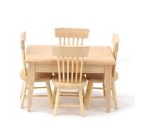 Aolidsive Silla de Escritorio en Miniatura para Casa de Muñecas 1/12, Muebles Modelo de Madera con Colores Brillantes para Decoración de Interiores y Diversión en el Tiempo de Juego (Juego de Mesa y
