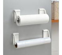 Aolidsive Soporte Magnético para Toallas de Papel, Fuerte Imán ABS, Toallero Ajustable para Nevera de Cocina, Diseño Práctico para Fácil Acceso