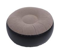 Aolidsive Taburete Flocado Inflable, Taburete Redondo Ergonómico Portátil Ligero para Viajes, Camping, Actividades Al Aire Libre para Adultos (Café)