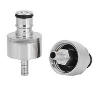 Aolidsive Tapa de Carbonatación de Acero Inoxidable de 2 Uds, Tapa de Carbonatación con Bloqueo de Bola con Púa de 5/16 Pulgadas para Barril de Cerveza Casera en Botellas de Refrescos PET