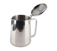 Aolidsive Taza de café de Acero Inoxidable, Jarra para Espumar Leche con Tapa para Latte Art, Casero de 350ml (600ml)