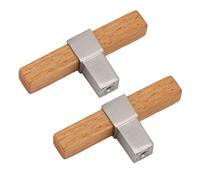 Aolidsive Tiradores de Gabinete Perillas de Cajones de Madera Manija de Puerta de un Orificio de Plata Cepillada 2 Piezas con Tornillos Fácil de Instalar para Armario de Cajones de Cocina (plata