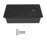 Aolidsive Toma de Corriente Emergente con Cargador Inalámbrico de 15W, Enchufe de 16A, 4000W, Puertos USB A C de 20W, Enchufe de Escritorio Empotrado para Oficina y Hogar