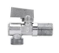 Aolidsive Válvula de Cierre de ángulo de Latón de Control único, Válvula de Globo de Esquina Ajustable de Flujo de Agua con Arandela para Fregadero de Cocina, Grifo de Inodoro y Baño