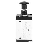 Aolidsive Válvula Solenoide de Palanca Manual, Aleación de Aluminio, Válvula Neumática de Control Manual de 2 Posiciones y 3 Vías para Aplicaciones de Aire PT1/4 PT1/8