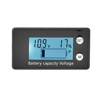 Aolidsive Voltímetro Digital Medidor de Voltaje LCD CC 8 V a 100 V 1 por Ciento de Precisión 2 Lecturas por Segundo para Monitor de Batería Uso Industrial Marino Solar Automotriz ((10-100V) blanco)