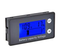 Aolidsive Voltímetro Digital Medidor de Voltaje LCD CC 8 V a 100 V 1 por Ciento de Precisión 2 Lecturas por Segundo para Monitor de Batería Uso Industrial Marino Solar Automotriz ((10-100V) azul)