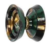 Aolidsive YoYo de Aleación de Aluminio Que No Responde, Bola YoYo Avanzada con 3 Cuerdas, Trucos y Niños de Todos los Niveles (Oro Negro)