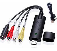 Aolirot Convertidor de Hi8 VHS a DVD Digital, Tarjeta de Captura de Vídeo USB, Adaptador Audio Video Digitalizar, Compatible Con Linux/Win XP/Vista/7/8/10