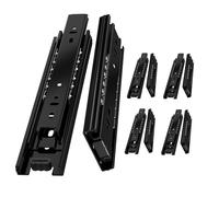AOLISHENG 5 pars (10 piezas) Guias Correderas Para Cajones 400mm Rieles Para Cajones Extensión Completa 45 KG Capacidad Carga Guías Laterales Para Cajones Con Rodamiento de Bolas