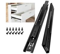 AOLISHENG Guias Correderas Para Cajones 400mm Rieles Para Cajones Extensión Completa 45 KG Capacidad Carga Guías Laterales Para Cajones Con Rodamiento de Bolas 1 par (2 piezas)