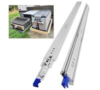 AOLISHENG Guias Correderas Para Cajones Con Freno 950mm Extensión Completa Para Trabajo Pesado Rieles Para Cajones 100 KG Capacidad Carga con cerradura 1 par (2 piezas)