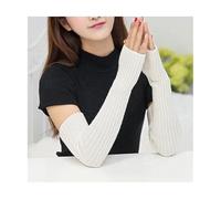 Aolity Guantes de Invierno 1 par de Mangas de Brazo para Mujer, Calentadores de Brazo de Punto de Lana, Guantes sin Dedos de Punto Largo Fino, Guantes acrílicos para Otoño Invierno