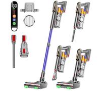 AOLOKO Aspiradora Sin Cable, 48KPA/550W/70Mins Escoba Aspiradora Sin Cable con recolección de Polvo sin Contacto de 1,8 L, Cepillo antienredos con luz Verde, Adecuada para alfombras, Pisos y Cabello