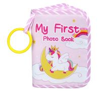Aolso álbum de fotos，libro de recuerdos para autodiseñar y sentir hecho de tela - álbum de juguete de nacimiento para bebés y niños de 0+ meses para memorizar caras + nombres