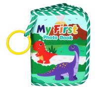 Aolso álbum de fotos，libro de recuerdos para autodiseñar y sentir hecho de tela - álbum de juguete de nacimiento para bebés y niños de 0+ meses para memorizar caras + nombres