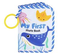 Aolso álbum de fotos，libro de recuerdos para autodiseñar y sentir hecho de tela - álbum de juguete de nacimiento para bebés y niños de 0+ meses para memorizar caras + nombres