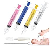 Aolso Aspirador Nasal Bebés,4PCS Limpiador de Nariz Silicona de Colores,Limpiador Nasal para Bebés con Punta de Succión Nasal de Silicona y Pinza y Cepillo,Irrigador Nasal para Bebés
