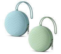 Aolso Caja de Chupetes de Silicone - 2 PCS Estuche Verde/Azul