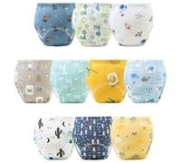 Aolso Calzones de Entrenamiento para Bebé,10pcs Bragas de Aprendizaje,pañal de Aprendizaje Calzoncillos Aprendizaje,Calzones de Entrenamiento Reutilizables para Bebés,(100 Yardas)