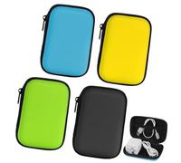 Aolso Estuche Funda Compatible con el UNO Juego de Cartas, 4 Piezas Organizador Portátil Impermeable Que, Caja de Almacenamiento de Tarjetas y PóQuer de Cartas(Amarillo/Verde/Azul/Negro)