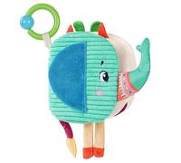 Aolso Libros de Tela para Bebés,Animales Libros de Tela Bebé Aprendizaje y Educativo Libro para Bebé Recién Nacido Niños Preescolar,Libro de Tela deJuguetes,Libros de Tela Suave para bebés-elefante