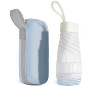 Aolso Mini Paraguas del Sol，Paraguas Plegable,Paraguas Plegable Antiviento para Hombre y Mujer Apertura y Cierre, Paraguas Plegables y Compacto Resistencia UV & Impermeable-Azul Degradado