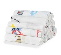 Aolso Muselinas Bebe Algodon 30x30cm, 10pcs Toalla Facial Infantil, Toallas De Muselina, Suaves Paños de Muselina para bebé, Gasas para Bebes Nacidos