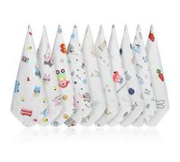 Aolso Muselinas Bebe Algodon 30x30cm, 10pcs Toalla Facial Infantil, Toallas De Muselina, Suaves Paños de Muselina para bebé, Gasas para Bebes Nacidos