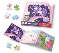 Aolso Puzzle Magnetico, 20-25-30 Piezas, 3 en 1 Rompecabezas Magnético para Niños, Libro de Rompecabezas de Animales, Juegos de Viaje y Juguetes de Viaje, Regalo Magnético Educativo, Unicornio
