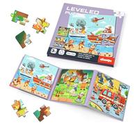 Aolso Puzzle Magnetico de 3-6 Años, 16-20-25 Piezas, 3 en 1 Puzzle Magnético para Niños, Libro de Rompecabezas de Animales, Juegos de Viaje y Juguetes de Viaje, Regalo Magnético Educativo