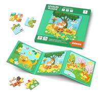Aolso Puzzle Magnetico para Niños de 3-5 Años, 9-12-16 Piezas, 3 en 1 Libro de Rompecabezas de Animales, Juguetes Montessori, Juegos de Viaje y Juguetes de Viaje, Imán de Aprendizaje Regalo para