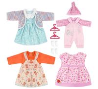 Aolso Ropa para Muñecas Bebé,4pcs Ropa para Muñecos Bebé,Conjunto de Ropa de Muñeca,Juego de Disfraz de Muñeca para Niños y Niñas,Accesorios para Muñeca Serie Floral(No Muñecas)