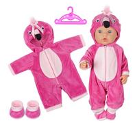 Aolso Ropa para Muñecas Bebé，Ropa para Muñecos Bebé de 35cm-45cm，Conjunto de Ropa de Muñeca,Juego de Disfraz de Muñeca para Niños y Niñas,Accesorios para Muñeca(no muñecas)-Flamenco