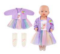 Aolso Ropa para Muñecas Bebé,Ropa para Muñecos Bebé de 35cm-45cm,Conjunto de Ropa de Muñeca,Juego de Disfraz de Muñeca para Niños y Niñas,Accesorios para Muñeca(no muñecas)-Unicornio