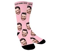 Aolun Calcetines Personalizados Personalizada Cara Sube tu foto en Calcetines Para Hombres Mujeres