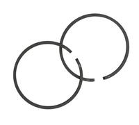 AOLUOER 350-00011 350-00011-0 Anillo de pistón STD 60MM for T//o//h//a//t//s//u N//i//s//s//a//n 18HP Motor fueraborda 2 tiempos barco