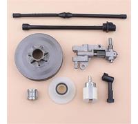 AOLUOER Tambor de embrague for motosierra 4500 5200 5800 45cc 52cc 58cc bomba aceite engranaje helicoidal Kit línea filtro combustible piezas herramientas jardín